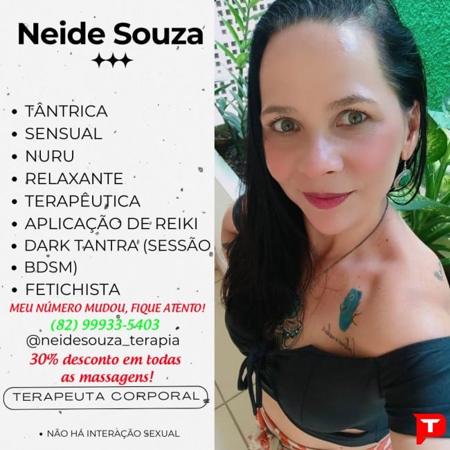 Massagem Sensual Maceió - Tops Massagens - Neide Souza Terapeuta Corporal